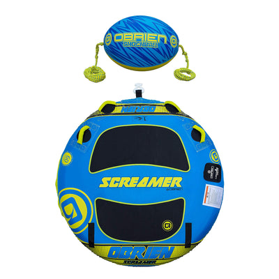 O'Brien Oval Shock Ball Towable Rope Float and Screamer Inflatable Boating Tube
