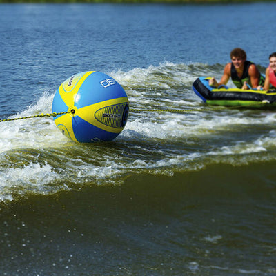 O'Brien Oval Shock Ball Towable Rope Float and Bat Wing 3 Person Inflatable Tube