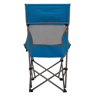Mac Sports XP High Back Compact Camping Chair with High Quality Frame, Blue