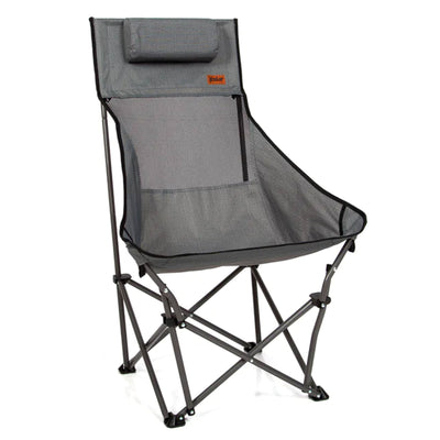 Mac Sports Folding Utility Cart with Table, Gray, and XP Camping Chair, Gray