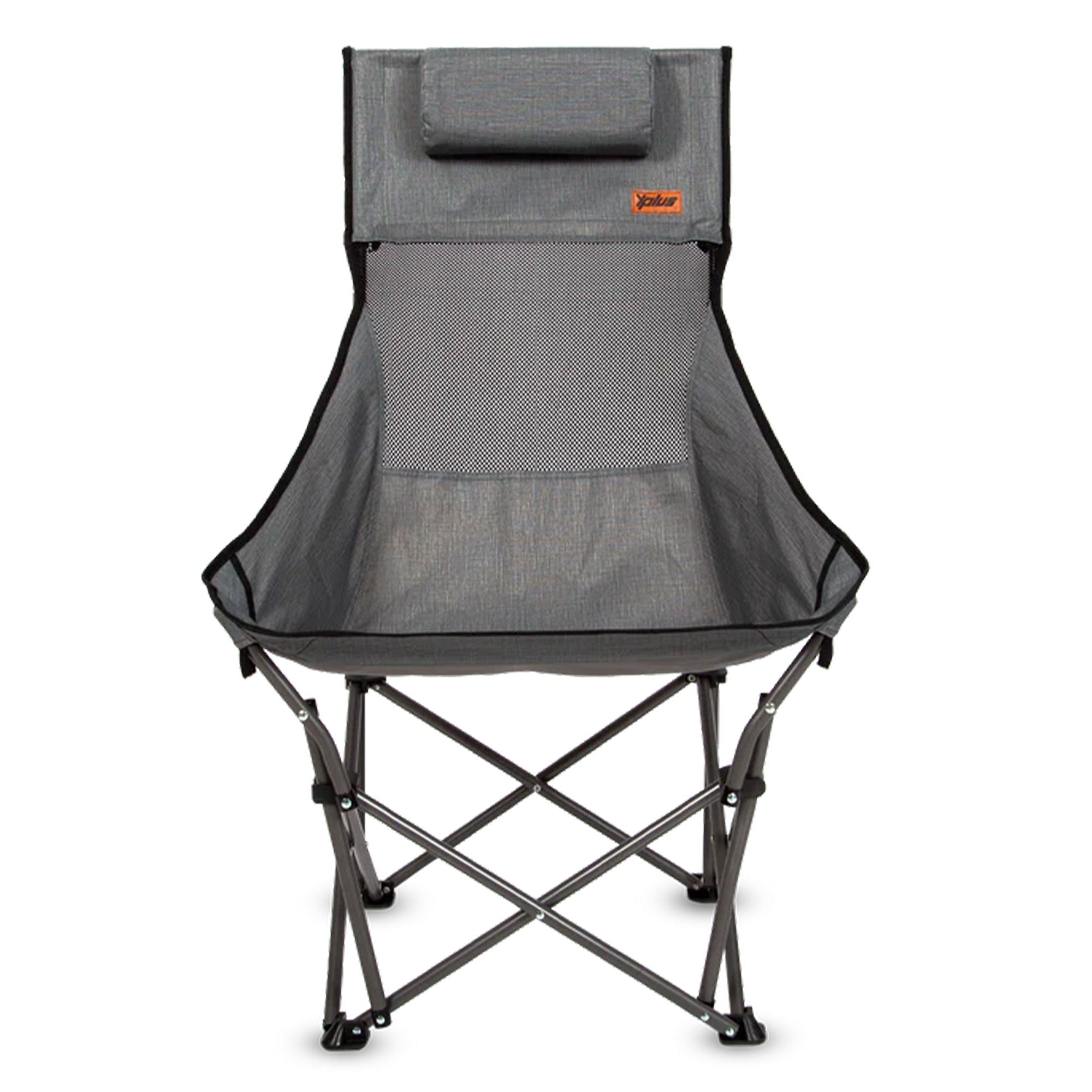 Mac Sports Folding Utility Cart with Table, Gray, and XP Camping Chair, Gray
