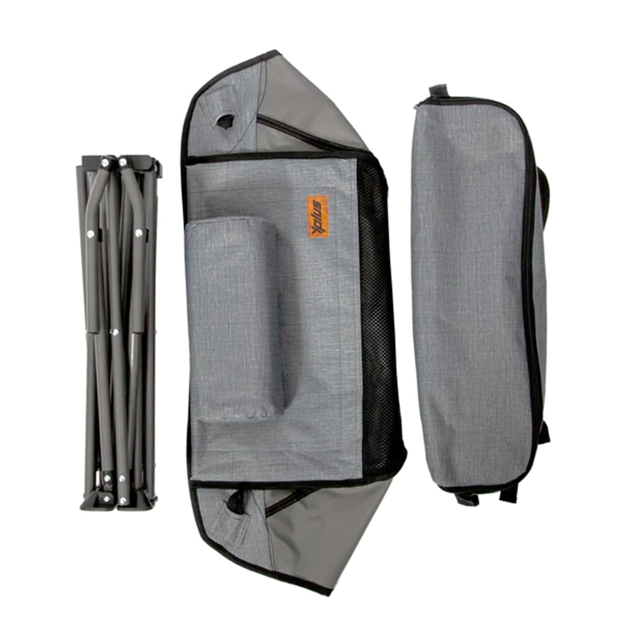 Mac Sports Folding Utility Cart with Table, Gray, and XP Camping Chair, Gray