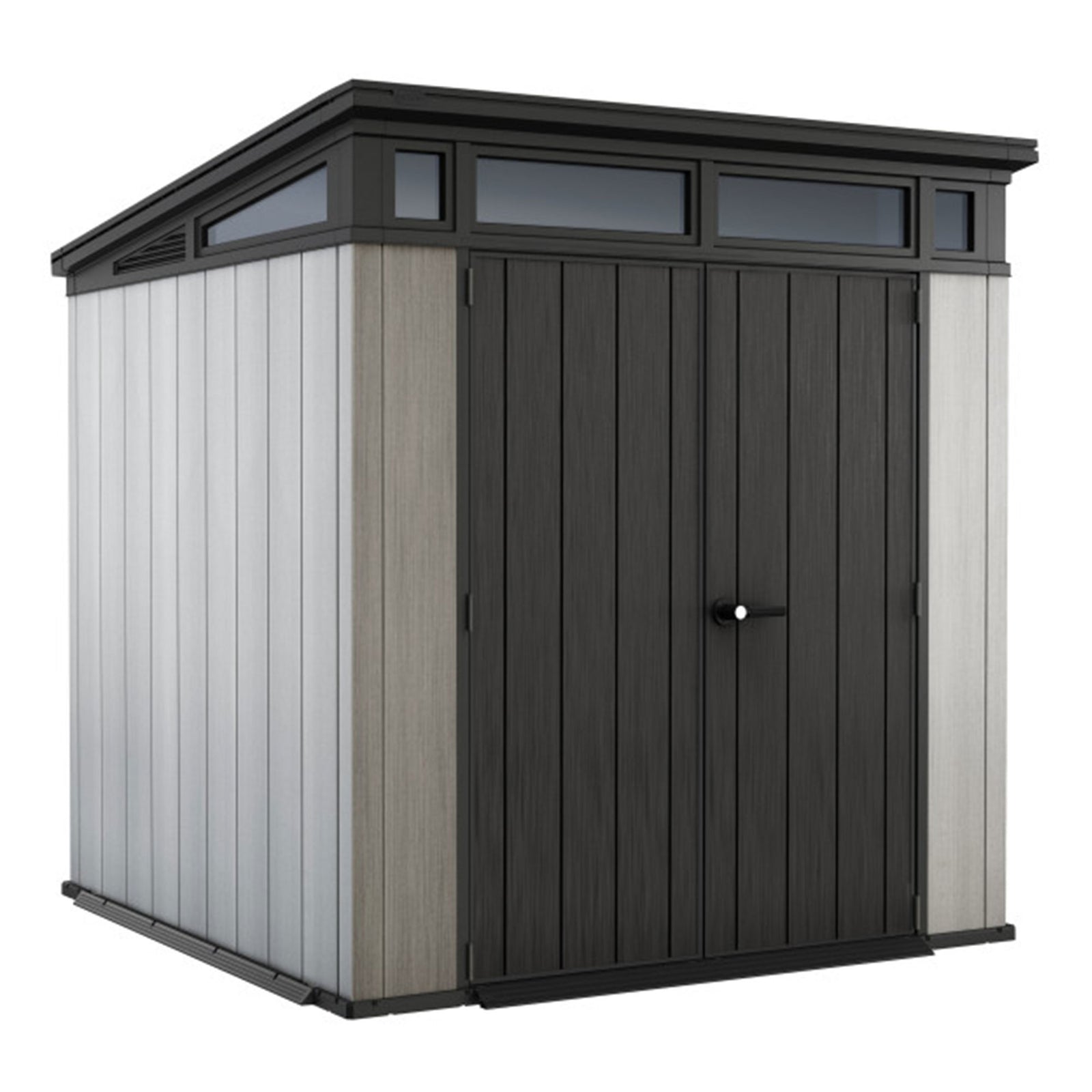 Keter Artisan 7x7 Ft Outdoor Shed for Garden Accessories & Tools,Gray(For Parts) - VMInnovations