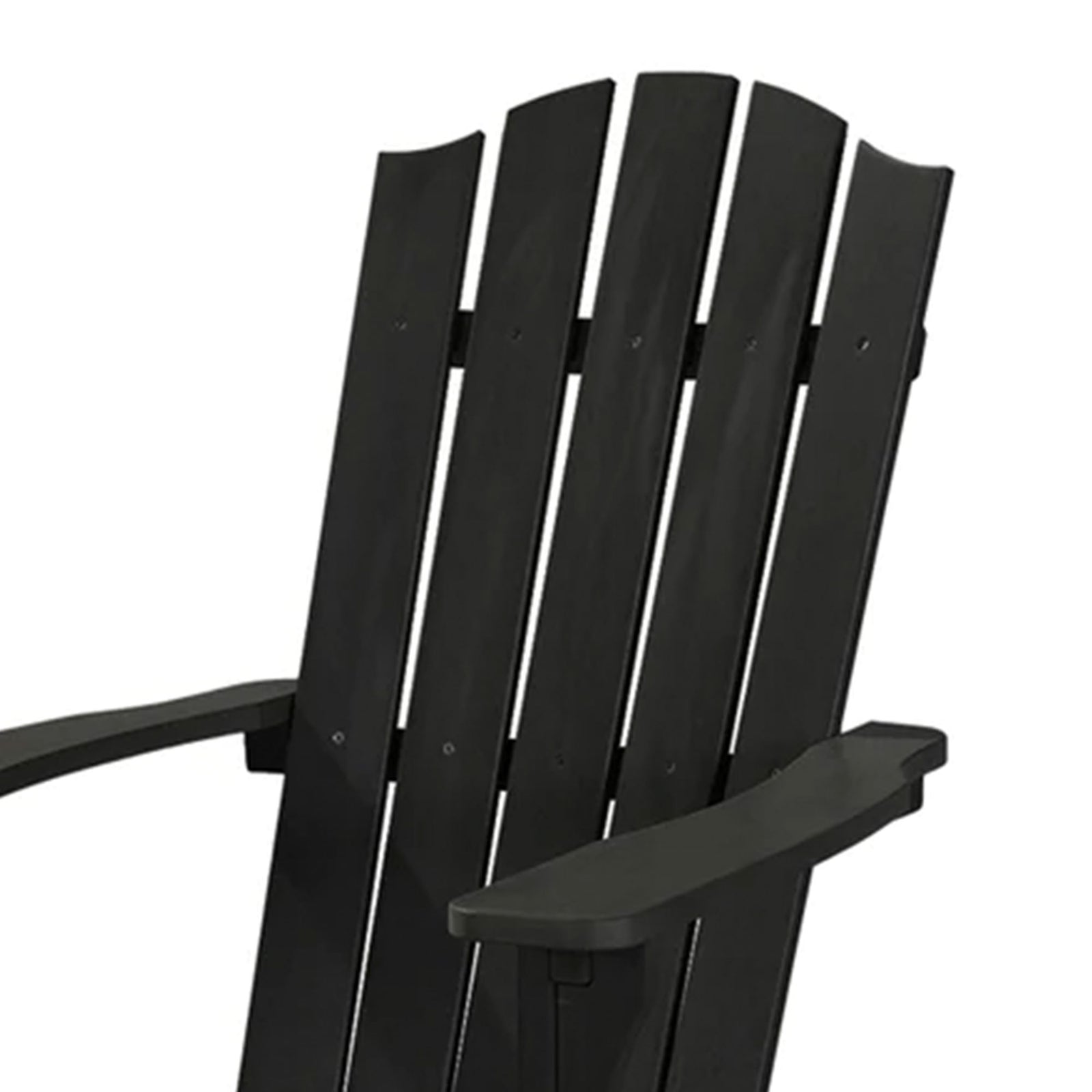 PolyTEAK Element Collection Poly Lumber All Weather Adirondack Chair, Black - VMInnovations