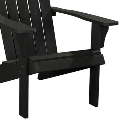 PolyTEAK Element Collection Poly Lumber Adirondack Chair, Black (Open Box)