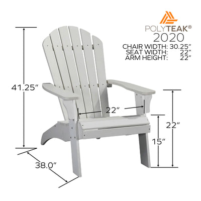 PolyTEAK King Size Adirondack Chair w/ Durable & Waterproof Material (For Parts) - VMInnovations