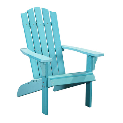 PolyTEAK Element Collection Poly Lumber All Weather Adirondack Patio Chair, Blue
