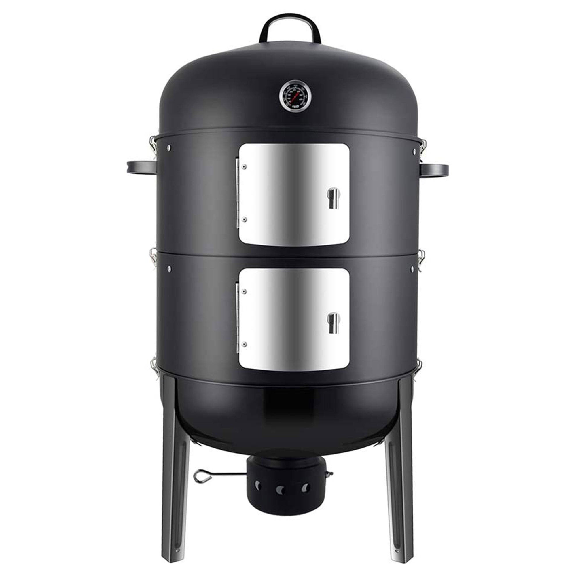 Realcool 20 Inch Vertical Heavy Duty Steel Charcoal Outdoor Smoker Grill (Used) - VMInnovations