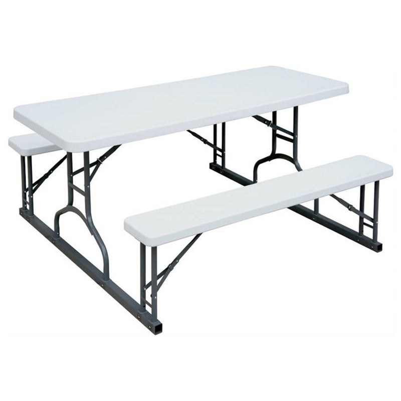 Plastic Development Group 6 Foot Picnic Table for Indoor and Outdoor Use, White