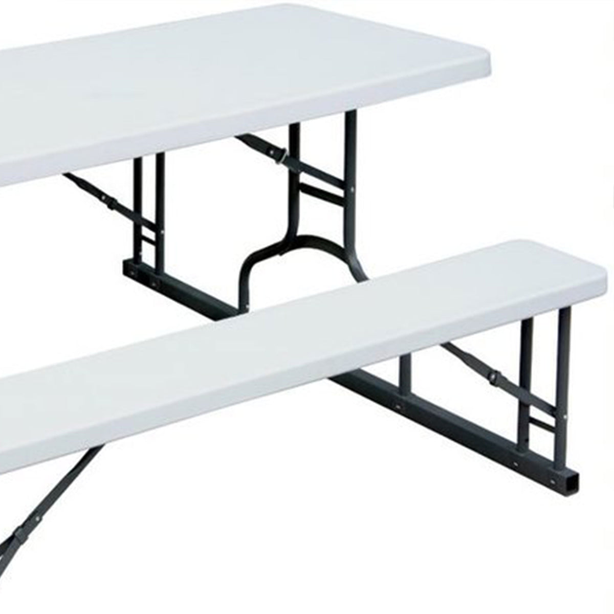 Plastic Development Group 6 Foot Picnic Table for Indoor and Outdoor Use, White