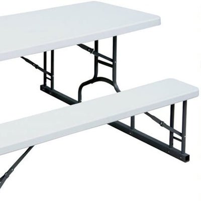 Plastic Development Group 6 Foot Picnic Table for Indoor and Outdoor Use, White