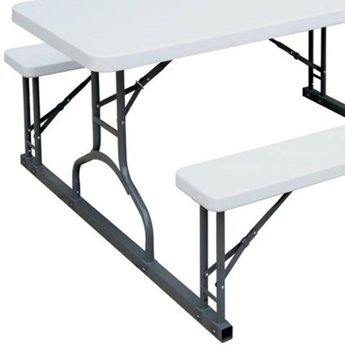 Plastic Development Group 6 Foot Picnic Table for Indoor and Outdoor Use, White