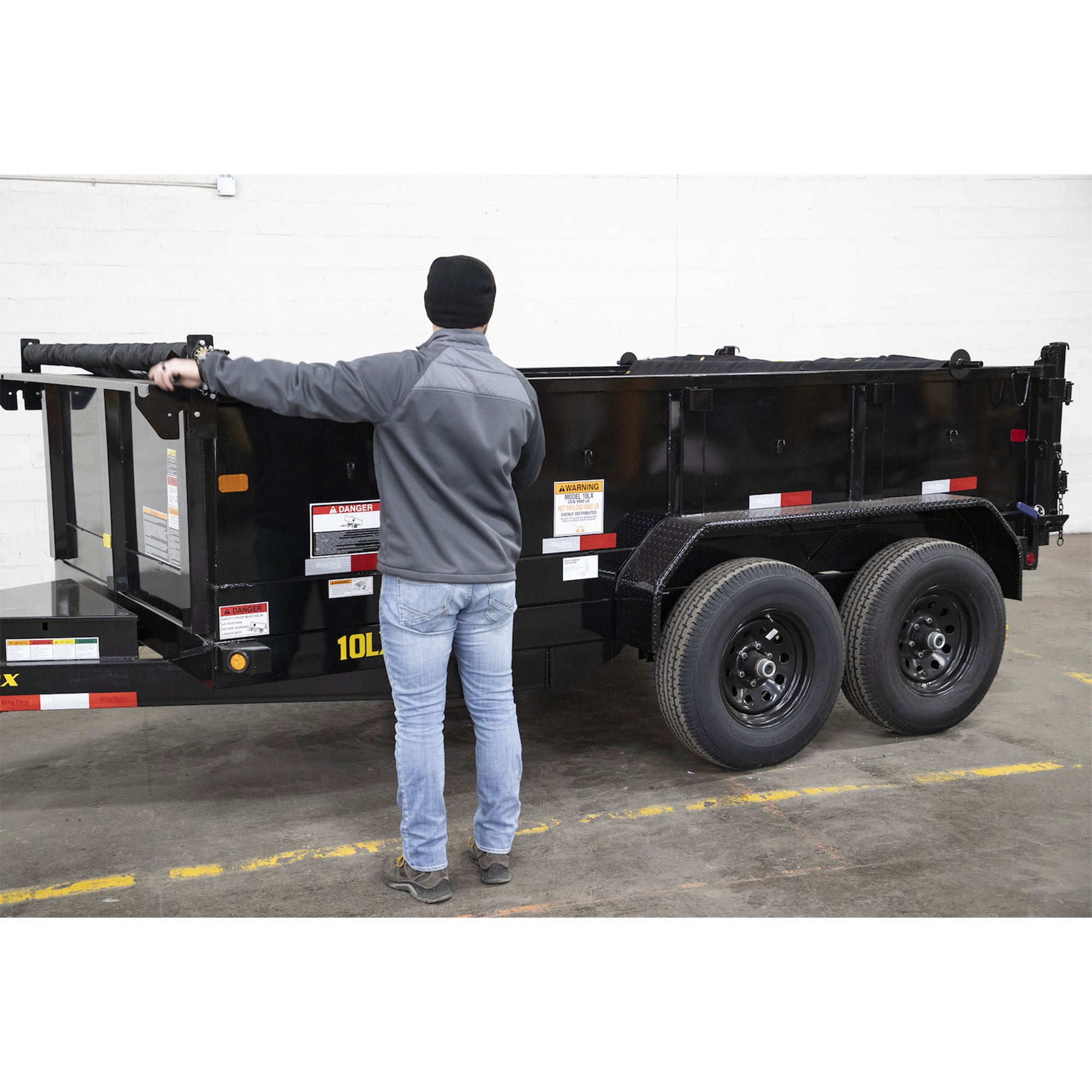 Buyers Products DTR7518 Vinyl Mesh Dump Body Tarp System, 18 x 7.5 Feet, Black