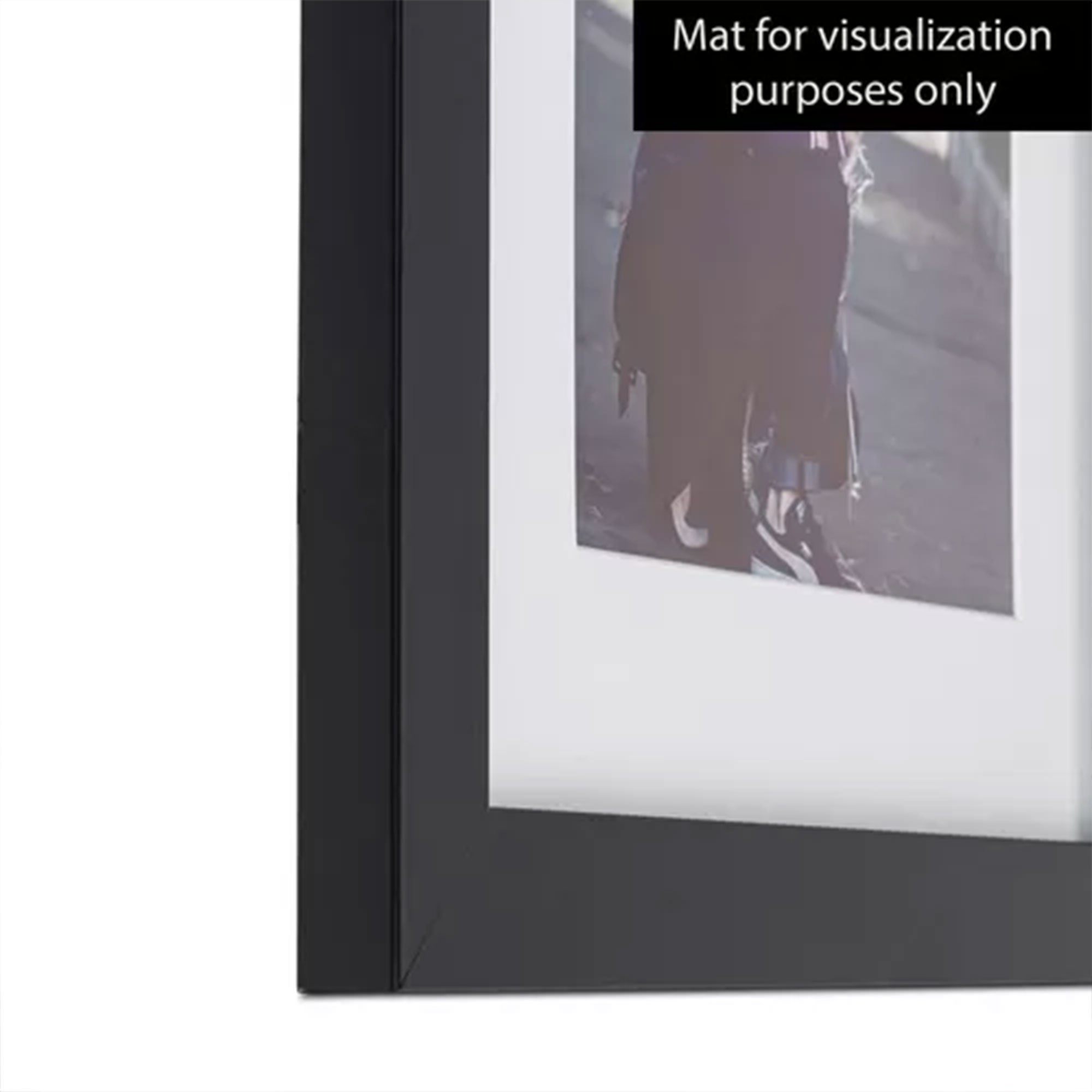 ArtToFrames 18 x 18 Inch Solid Wood Wall Hanging Picture Frame, Satin Black - VMInnovations