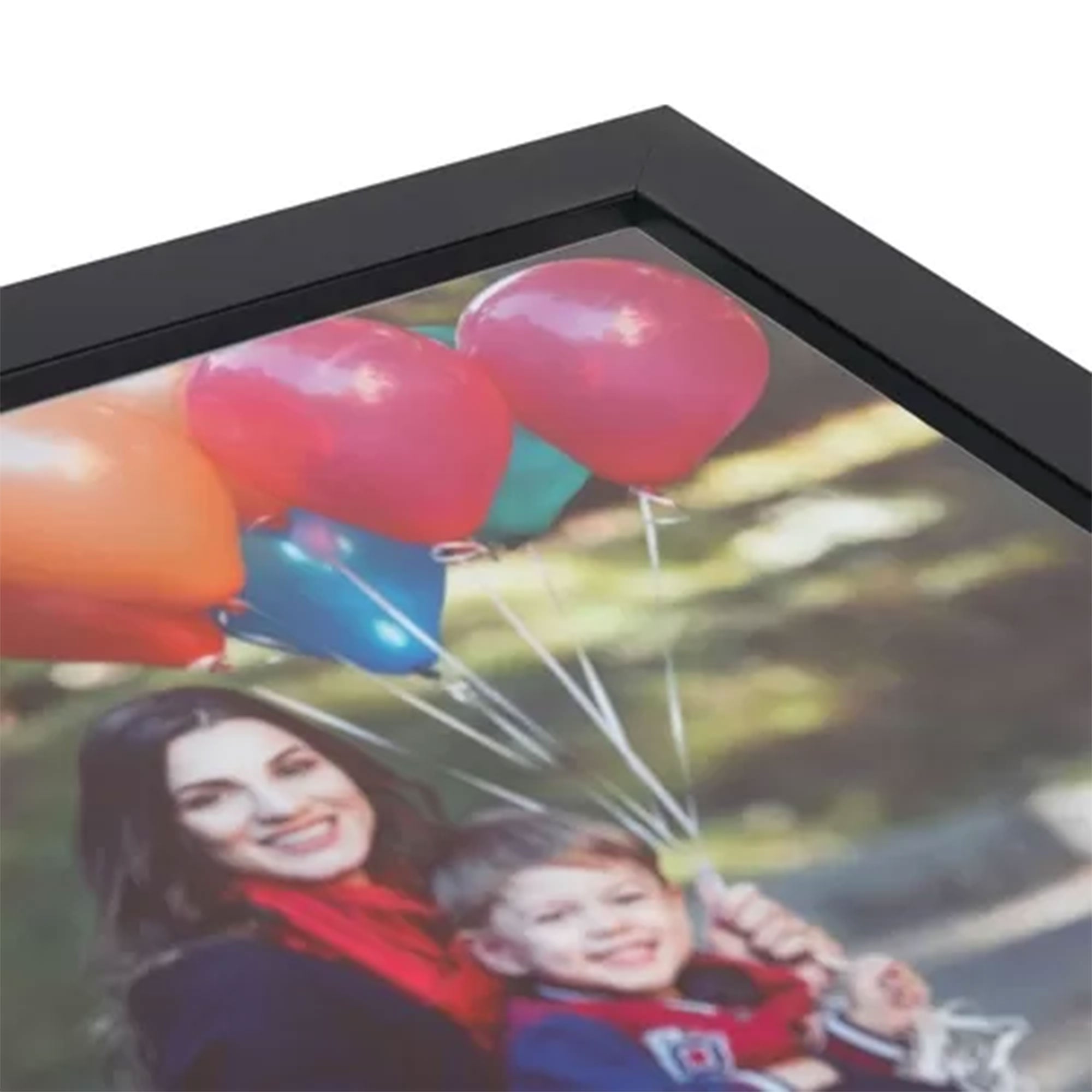 19x27 In Solid Wood Wall Hanging Picture Frame w/ Plexi Glass, Black (Open Box) - VMInnovations