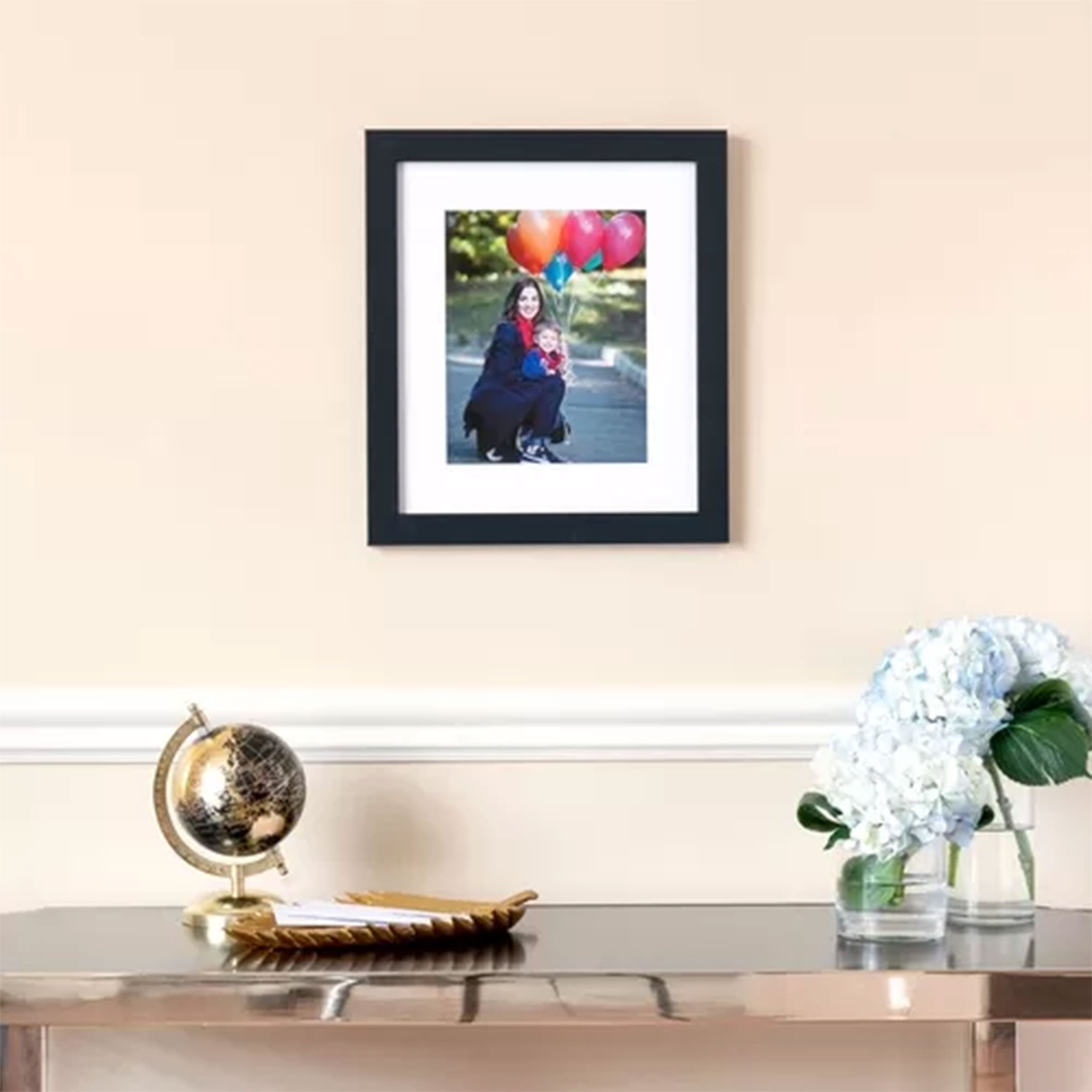 19x27 In Solid Wood Wall Hanging Picture Frame w/ Plexi Glass, Black (Open Box) - VMInnovations