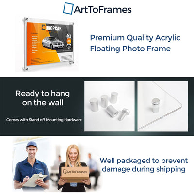ArtToFrames 18 x 24" Floating Acrylic Frame w/ Wall Mount Hardware (Open Box) - VMInnovations