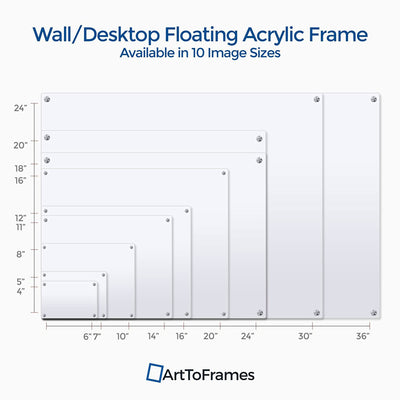 ArtToFrames 18 x 24" Floating Acrylic Frame w/ Wall Mount Hardware (Open Box) - VMInnovations