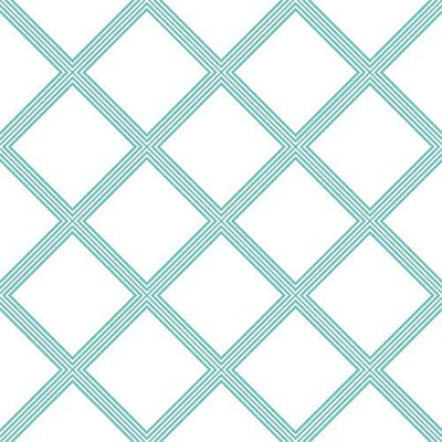 PinPix 36 x 24 Inch Decorative Canvas Bulletin Pin Board, Aqua Diamond Pattern