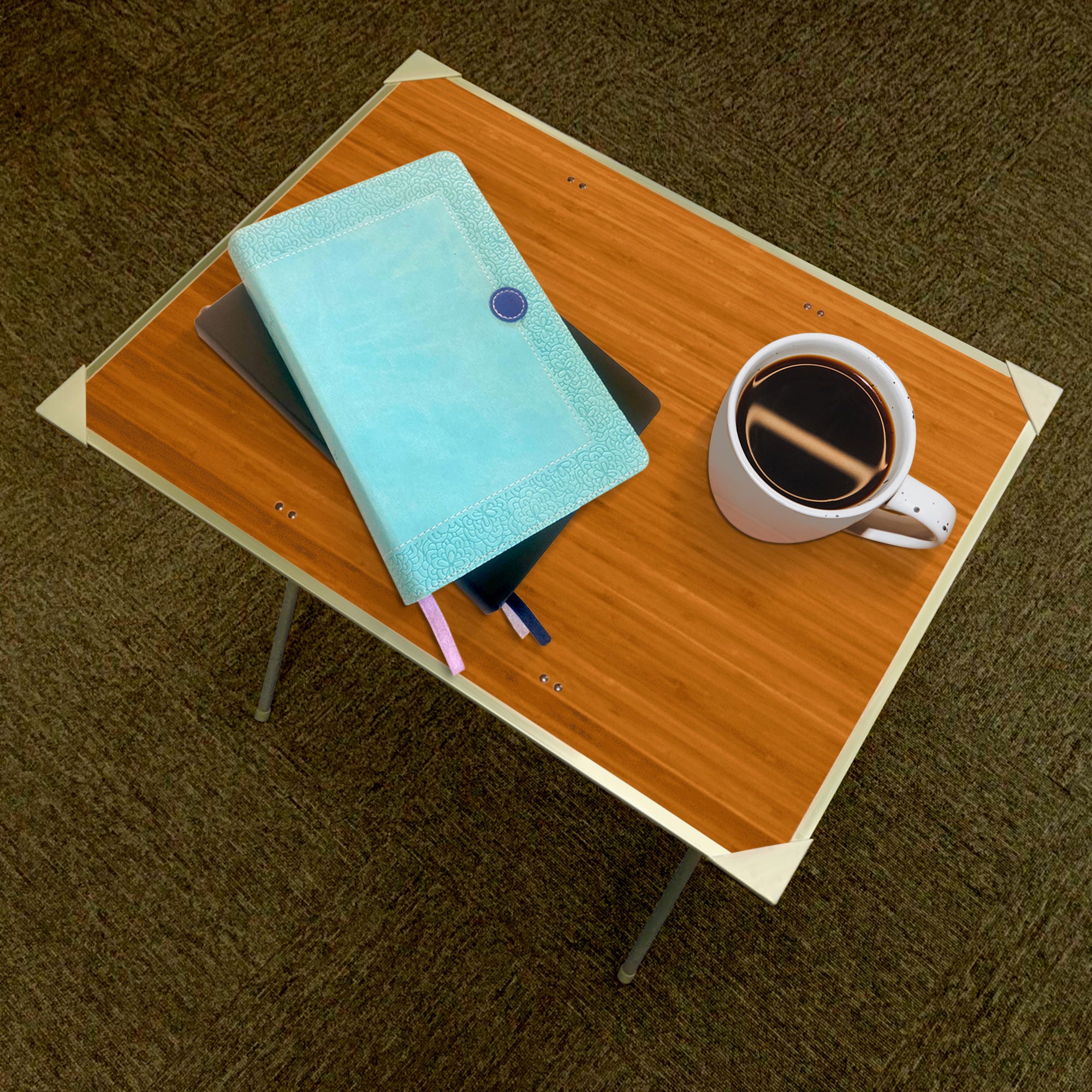 Plastic Development Group TV Snack Tray Folding Table Desk Stand, Brown (Used) - VMInnovations