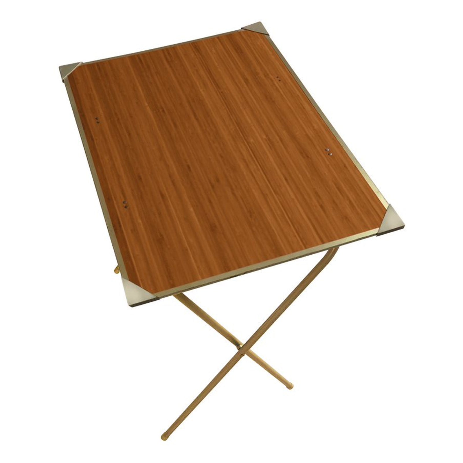 Plastic Development Group TV Snack Tray Folding Table Desk Stand, Brown (Used) - VMInnovations