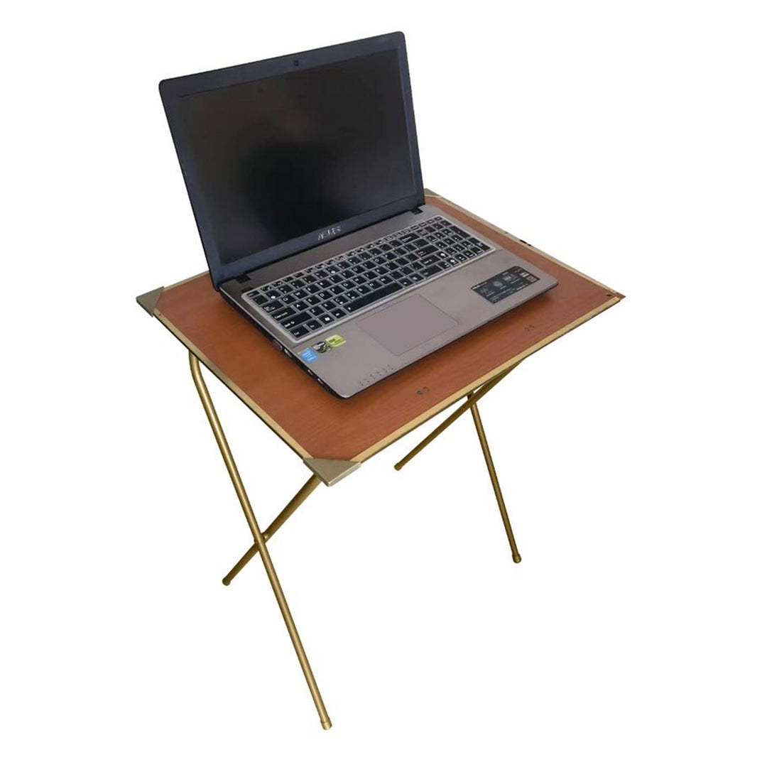 Plastic Development Group TV Snack Tray Folding Table Desk Stand, Brown (Used)