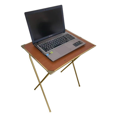 Plastic Development Group TV Snack Tray Folding Table Desk Stand, Brown (Used) - VMInnovations