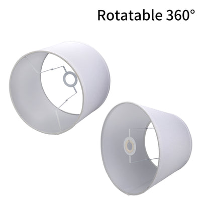 ALUCSET Fabric Drum Lampshades w/ Spider/UNO Dual Installation, (2) (Open Box) - VMInnovations