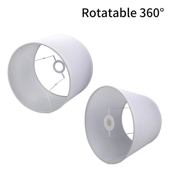 ALUCSET Fabric Drum Lampshades w/ Spider/UNO Dual Installation, (2) (Open Box) - VMInnovations