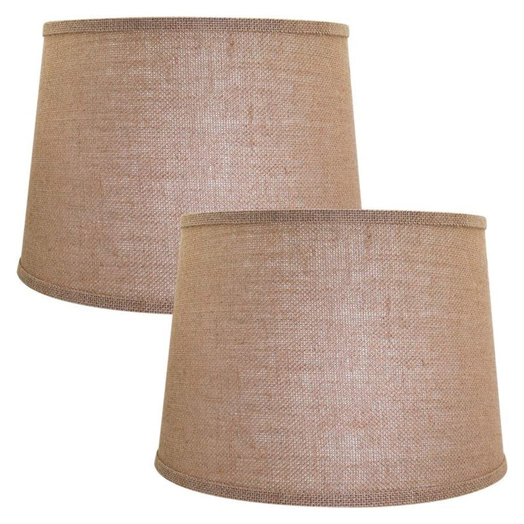 ALUCSET Burlap Lampshades for Lamps and Floor Lights, Set of 2, Brown (Used)