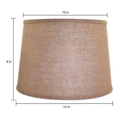 ALUCSET Burlap Drum Lampshades for Table Lamps and Floor Lights (Open Box) - VMInnovations