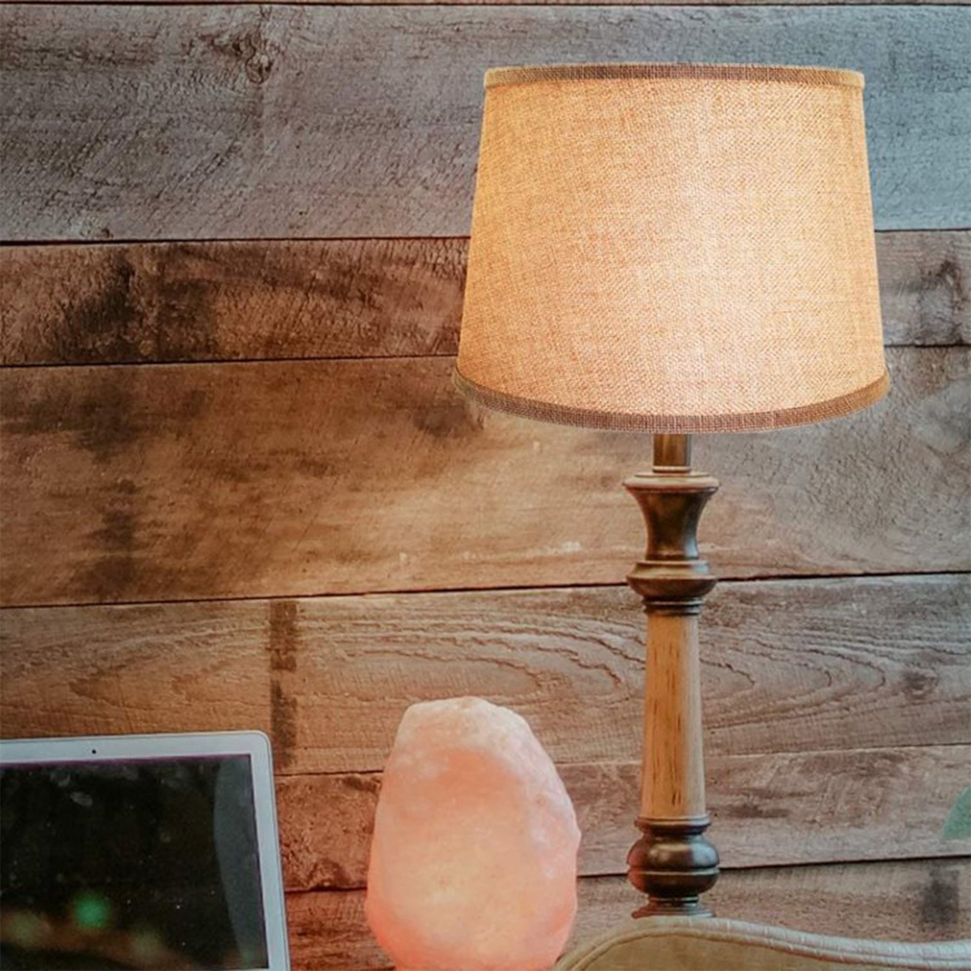 ALUCSET Burlap Drum Lampshades for Table Lamps and Floor Lights (Open Box) - VMInnovations