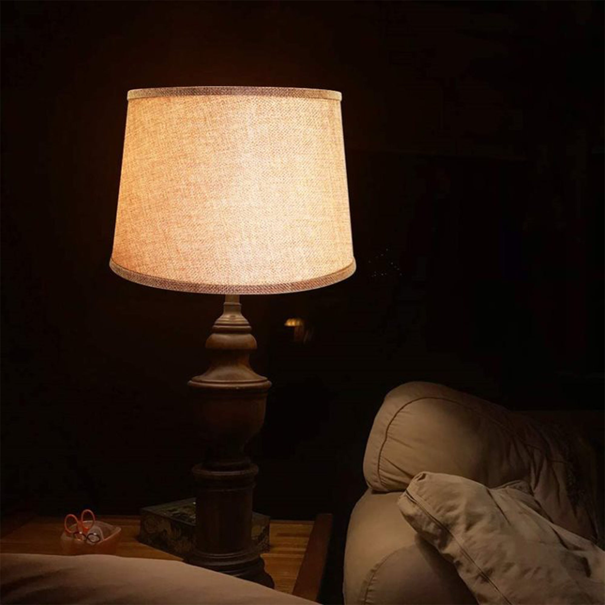 ALUCSET Burlap Drum Lampshades for Table Lamps and Floor Lights (Open Box) - VMInnovations