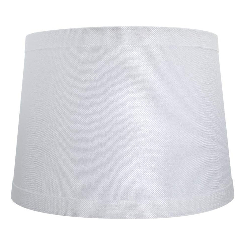 ALUCSET Fabric Drum Lampshades for Table Lamps and Floor Lights, Set of 2, White