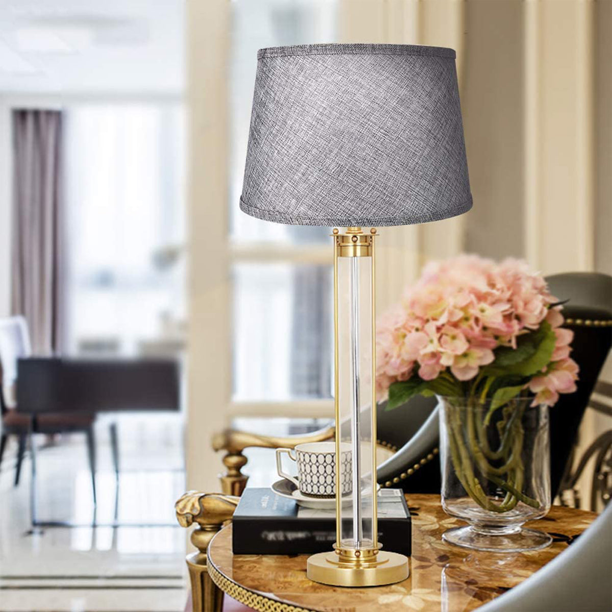 ALUCSET Fabric Drum Lampshades for Table Lamps and Floor Lights (Open Box)