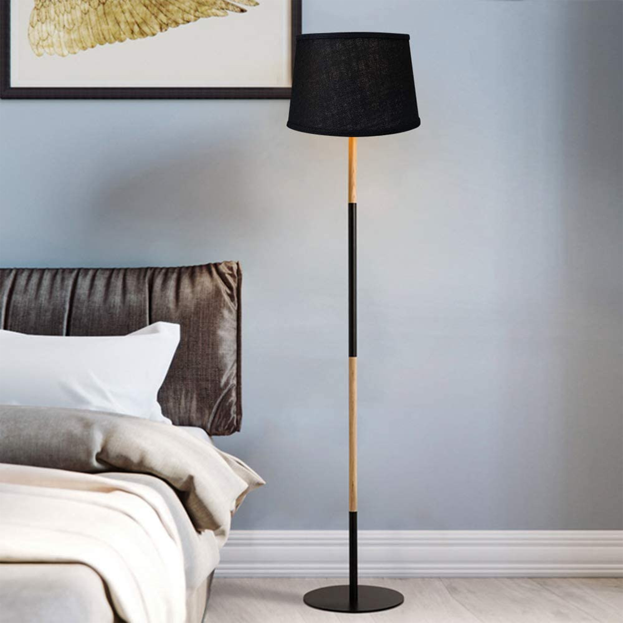 ALUCSET Fabric Drum Lampshades for  Lamps and Floor Lights, Set of 2 (Open Box) - VMInnovations