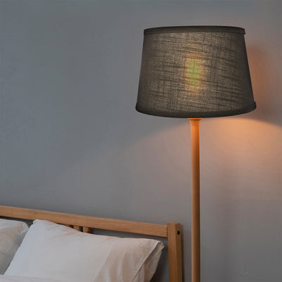 ALUCSET 10x12x8In Linen 2 Tone Drum Lamp Shade, Black & White (2 Pack) (Used)