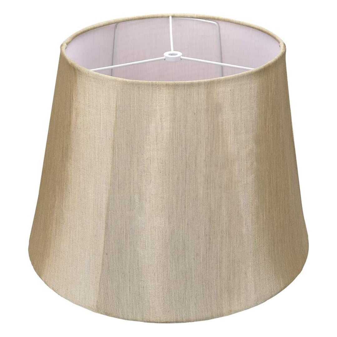 ALUCSET Linen Drum Lampshades with Spider Installation, Set of 2 (Open Box)