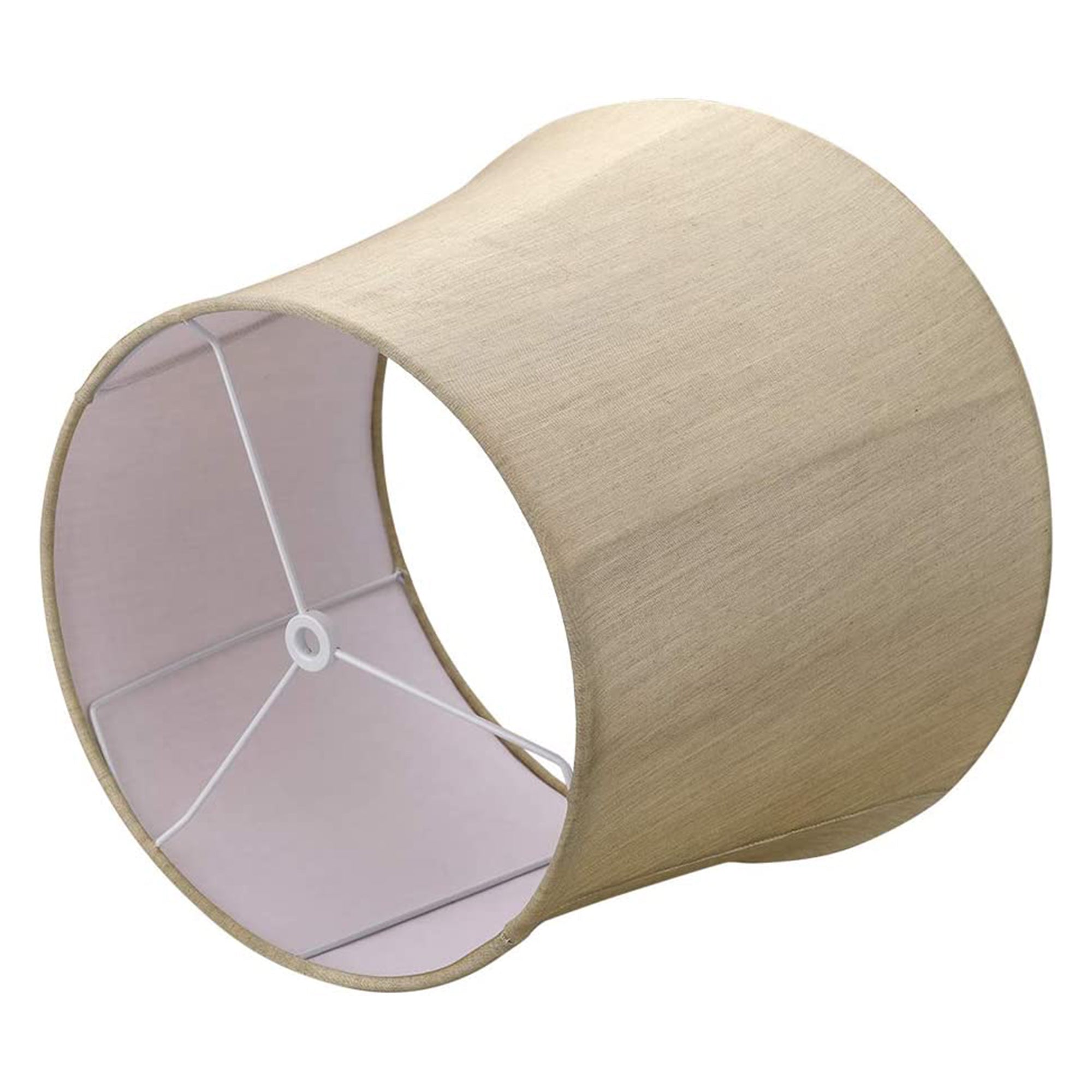 ALUCSET Linen Drum Lampshades with Spider Installation, Set of 2 (Open Box) - VMInnovations
