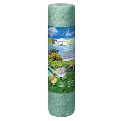 Grotrax Biodegradable Year Round Green Grass Seed & Fertilizer Mat, 200 Ft Roll