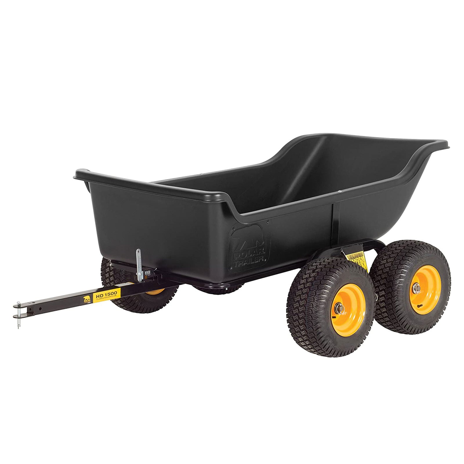 Polar Trailer HD 1500TA Steel Frame Tandem Axle Hauling Trailer w/ Rugged Wheels - VMInnovations