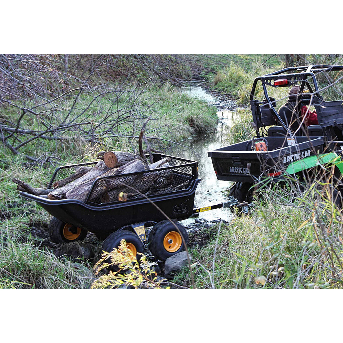 Polar Trailer Steel Frame Tandem Axle Trailer w/ Rugged Wheels (Open Box)