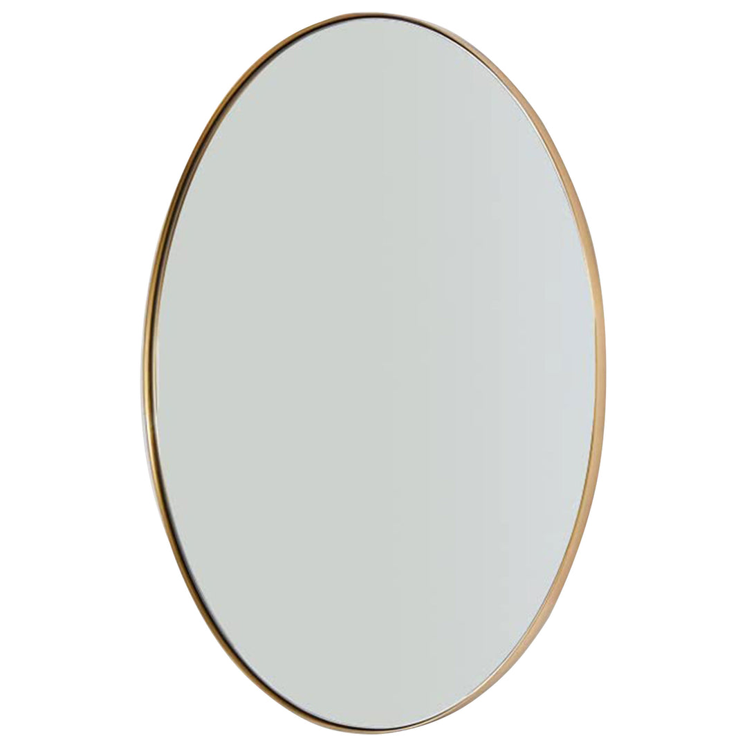 ANDY STAR 22 x 30 Inch Oval Wall Hanging Bathroom Vanity Mirror, Gold (Open Box)