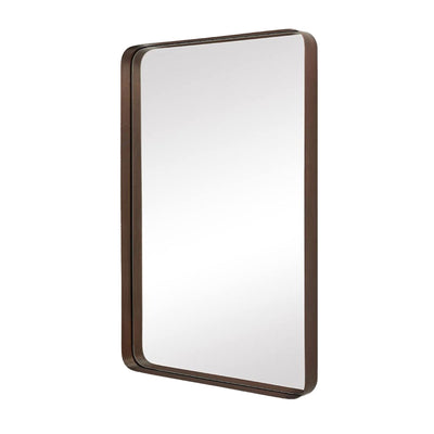 ANDY STAR 24 x 36 Inch Recessed Contemporary Vanity Mirror, Bronze (Used)