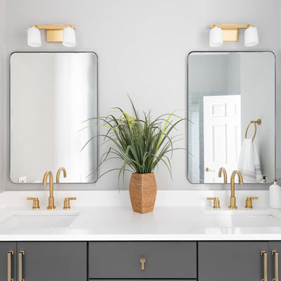 ANDY STAR Modern 20 x 28 Inch Hanging Vanity Mirror, Brushed Nickel (Open Box) - VMInnovations