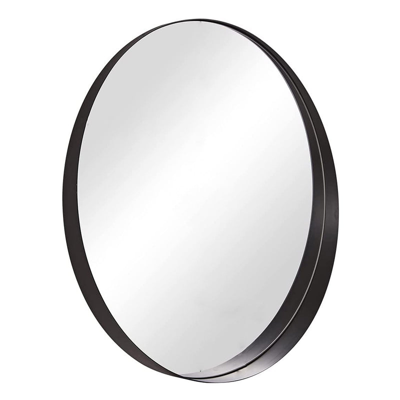 ANDY STAR 30" Circle Mirror 3 In Deep w/ Stainless Steel Metal Frame,Black(Used)