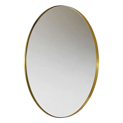 ANDY STAR Modern 20 x 28 Inch Oval Wall Hanging Bathroom Vanity Mirror, Gold