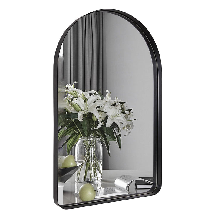 ANDY STAR Modern Wall Mounted Metal Frame Arched Vanity Mirror (Open Box)