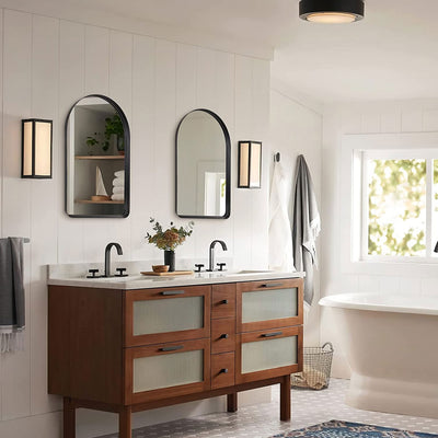 ANDY STAR Modern Wall Mounted Metal Frame Arched Vanity Mirror (Open Box) - VMInnovations