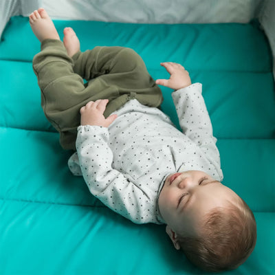 Ingenuity Smart and Simple Playard for Babies & Toddlers, Black & Teal Ridgedale - VMInnovations